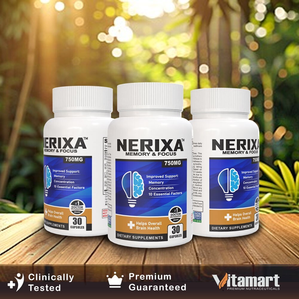 NERIXA Memory Brain Support – Memory, Mental clarity, concentration, focus