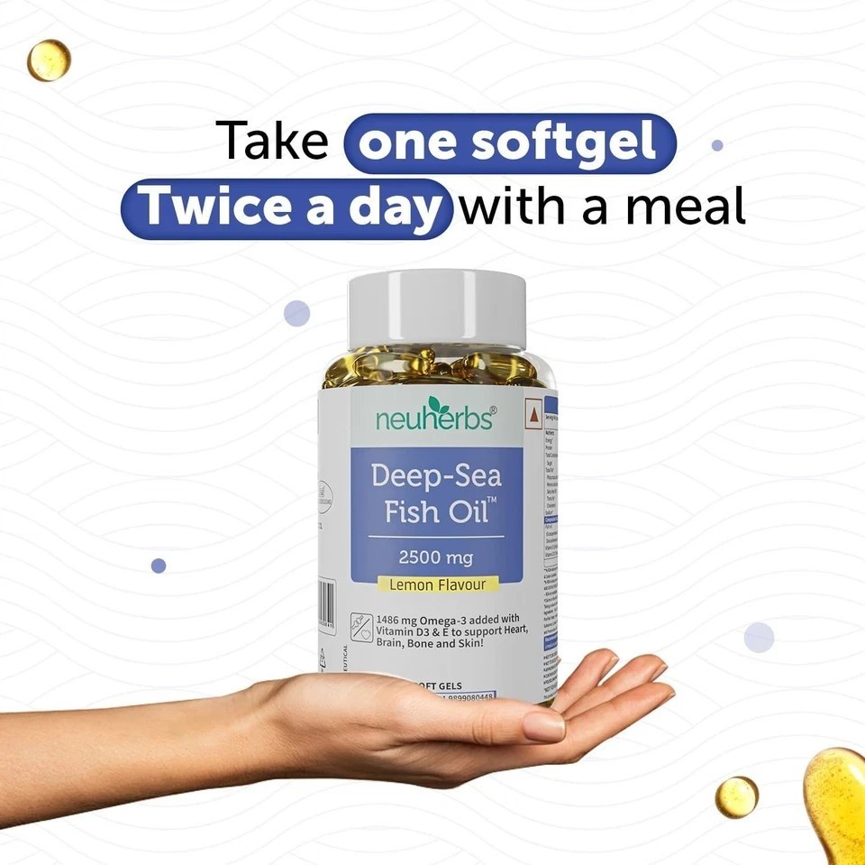 Deep Sea Omega 3 Fish Oil -Omega 3 Supplement Triple Strength 2500 Mg t420