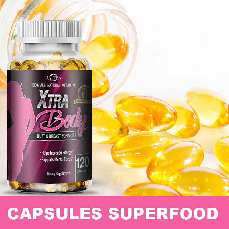 Natural Breast Enlargement Growth Larger Hips Lift Butt Supplement 120 Capsules