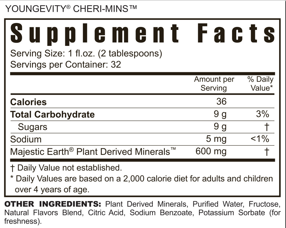 Youngevity Plan-1x Cheri-Mins – 32 fl oz 4-Pak