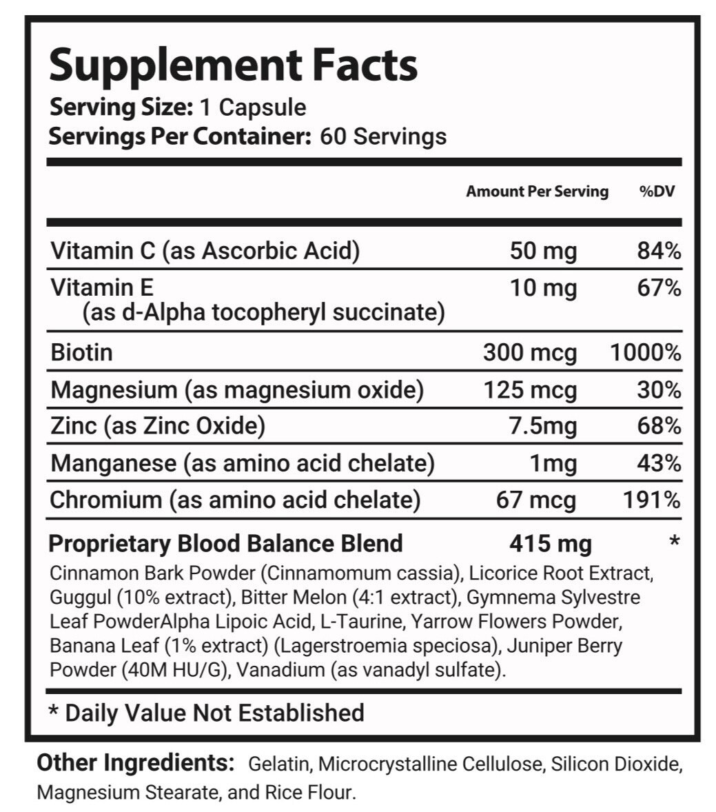 5-Pack VitaFlow Blood Balance Capsules, Vita Flow Glycogen Support -300 Capsules