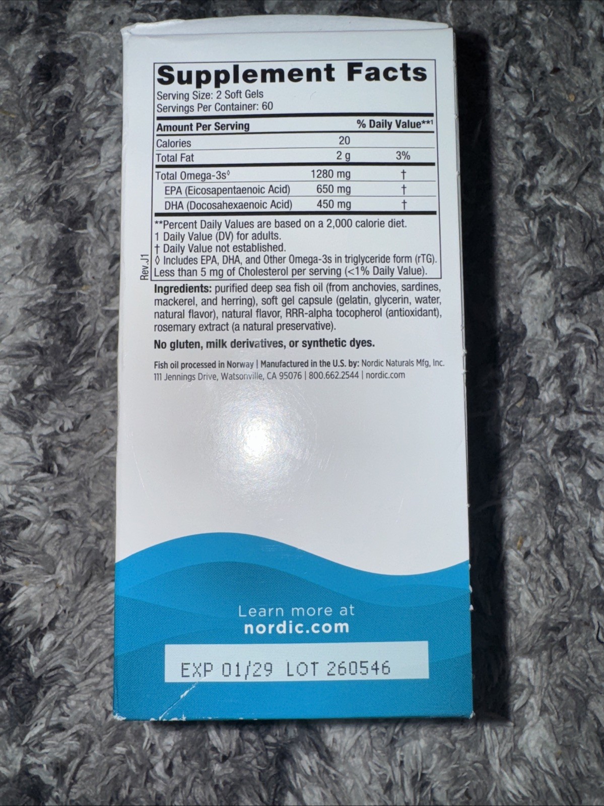 Nordic Naturals Ultimate Omega, Lemon Flavor – 120 Soft Gels – New Sealed