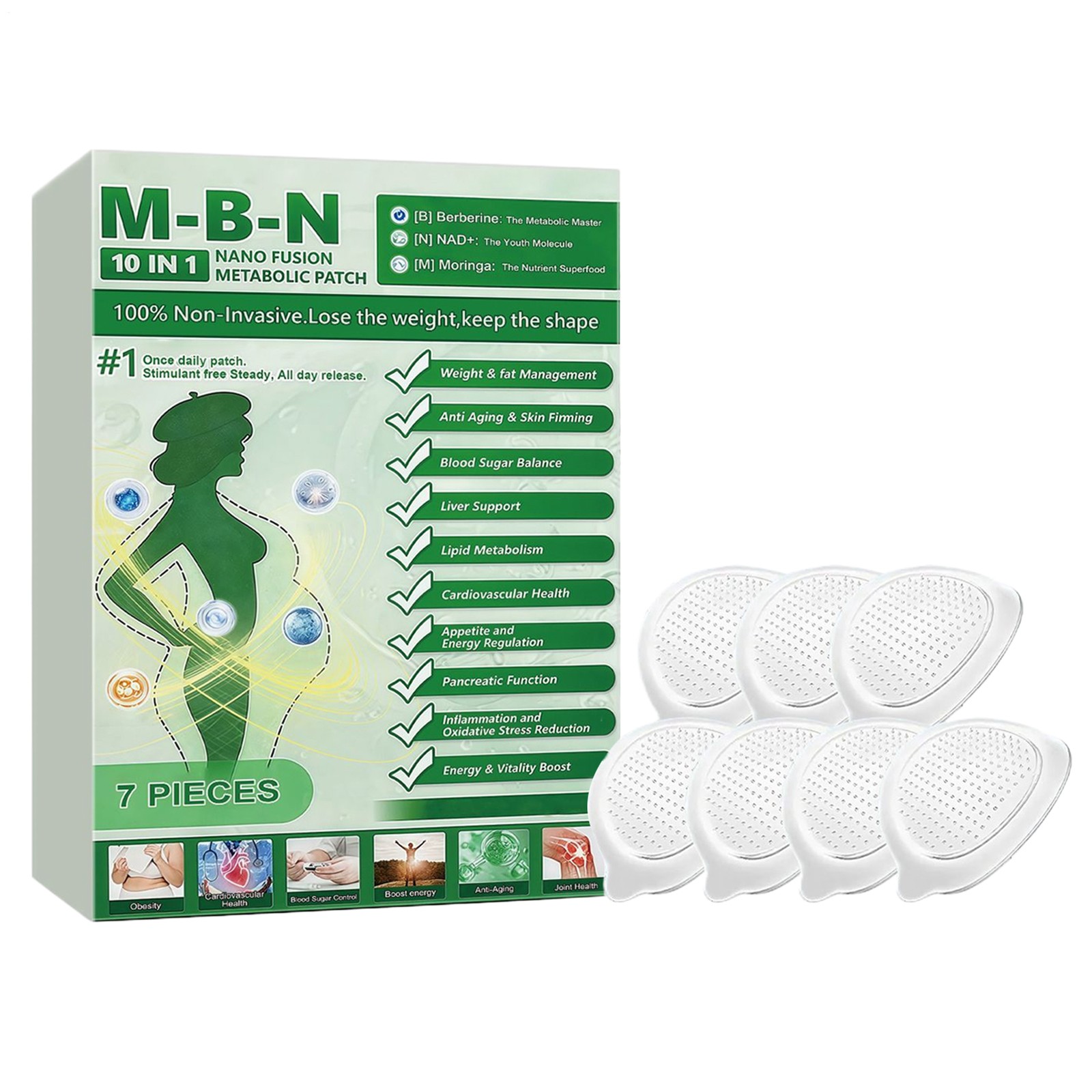“Quality M-B-N 10-inside-1 Advanced Nano Microneedle Patch (7pcs/box)”