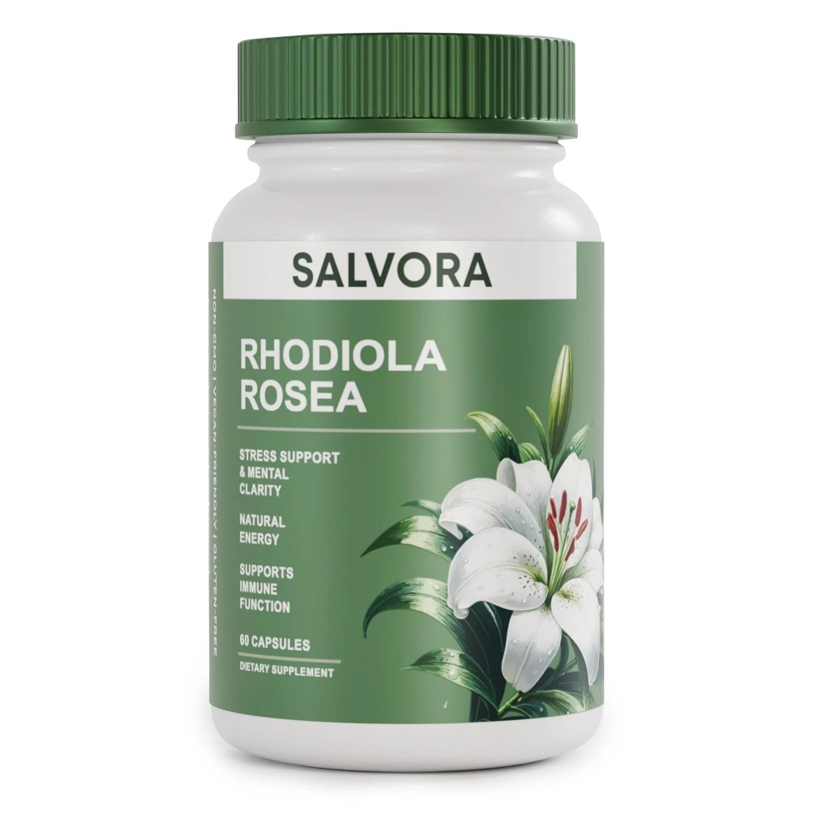 Salvora Rosea – Supplement Rhodiola Golden Root 60 Count (Pack of 1)