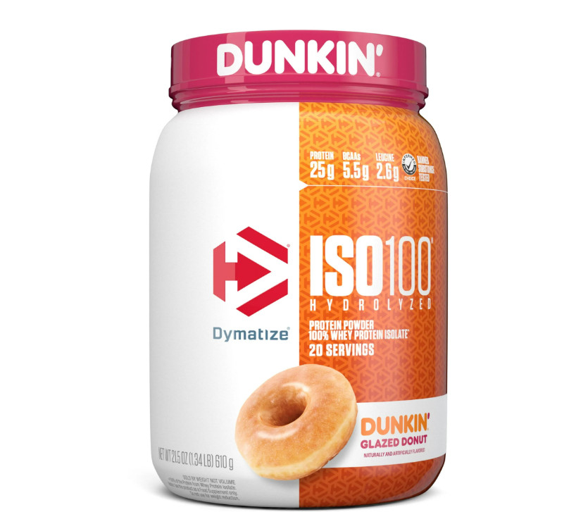 Dymatize ISO100 Hydrolyzed Whey Dunkin Glazed Donut 20 Servings