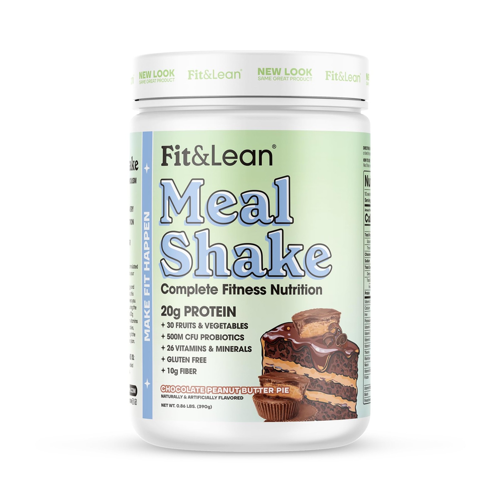 Fit & Lean Meal Shake Meal Replacement with Protein, Fiber, Probiotics and