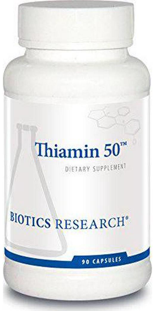 Biotics Research Thiamin 50 High Potency Vitamin B1, 50 mg, Energy Production,