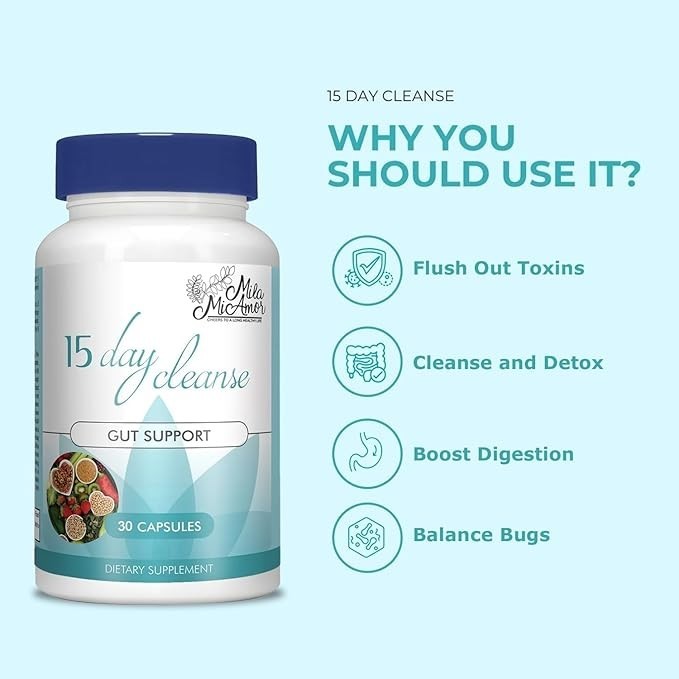 New ORIGINAL Milamiamor 15 Day Cleanse – High Quality Gut and Colon Relief USA