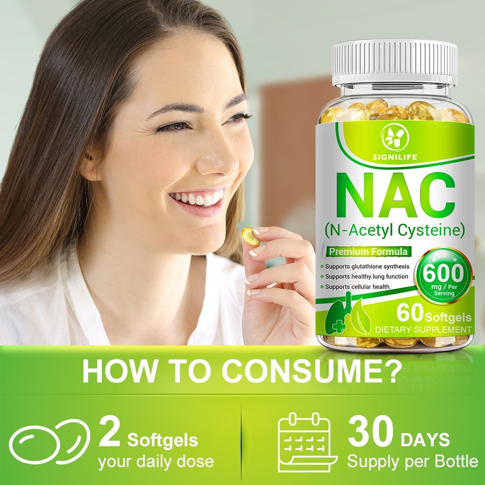 N-Acetyl L-Cysteine (NAC) 4 * 60 Caps Max Strength Veg Supplement
