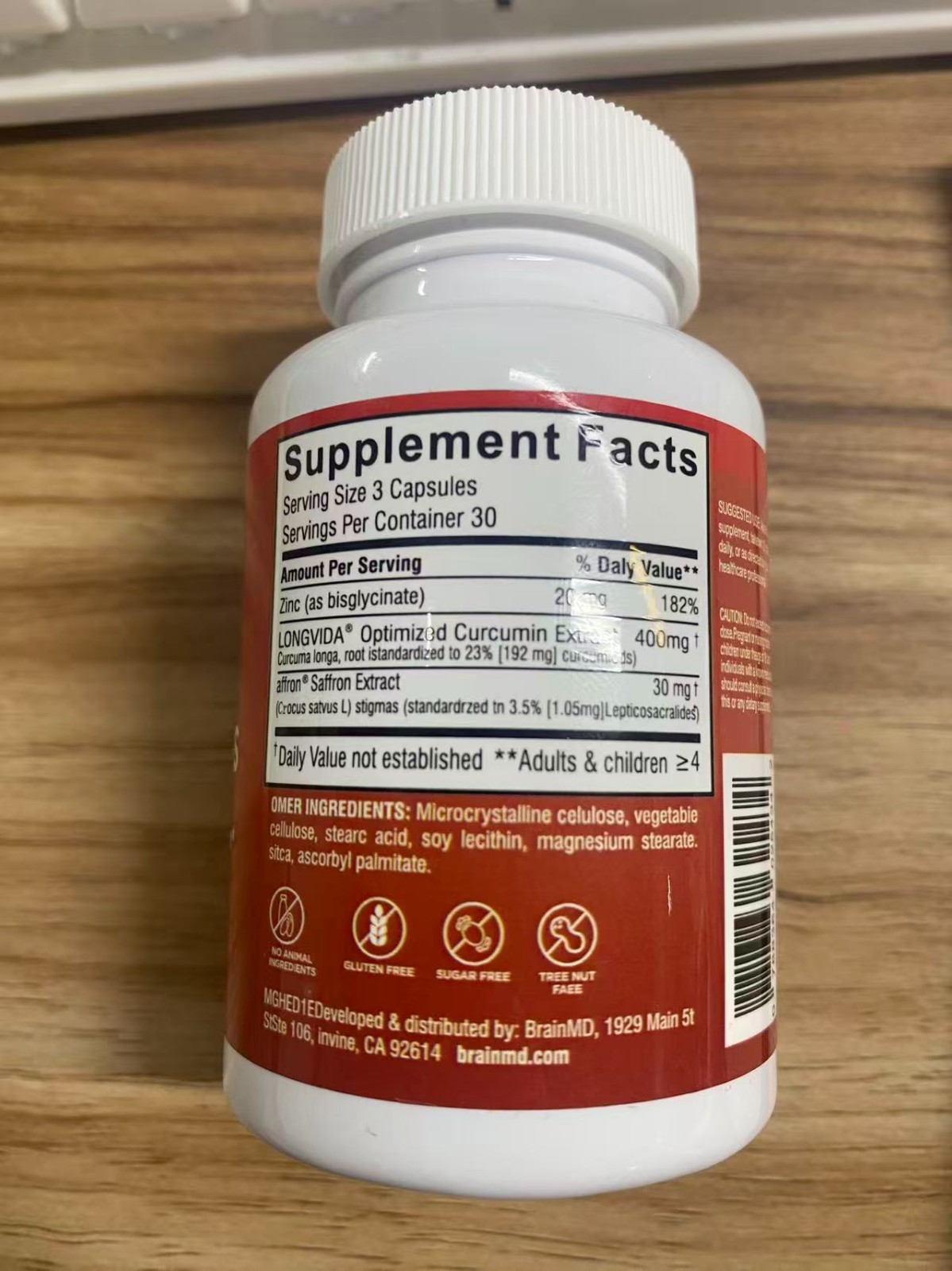 BrainMD Happy Saffron Plus – 90 Capsules – With Saffron Flower Extract