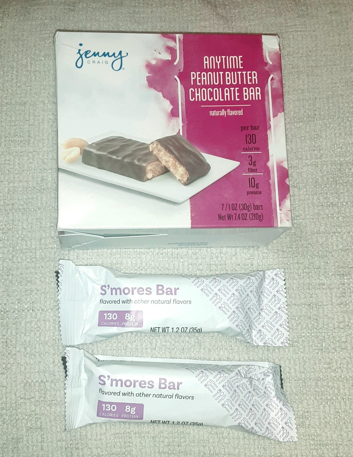 Jenny Craig Chocolate Peanut Butter Anytime Bar – 7 Pack, Free 2 Smores Bars