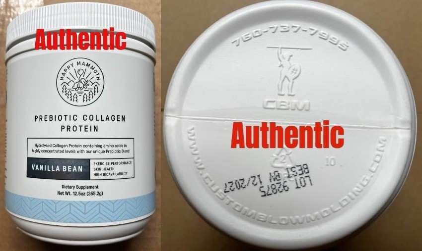 Happy Mammoth Prebiotic Collagen Protein FREE Same Day Ship BEWARE OF FAKES
