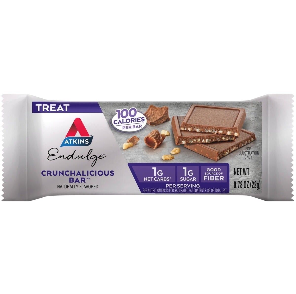 Atkins Indulgent Treat Crunchalicious Bar – Keto-Friendly, Pack of 5