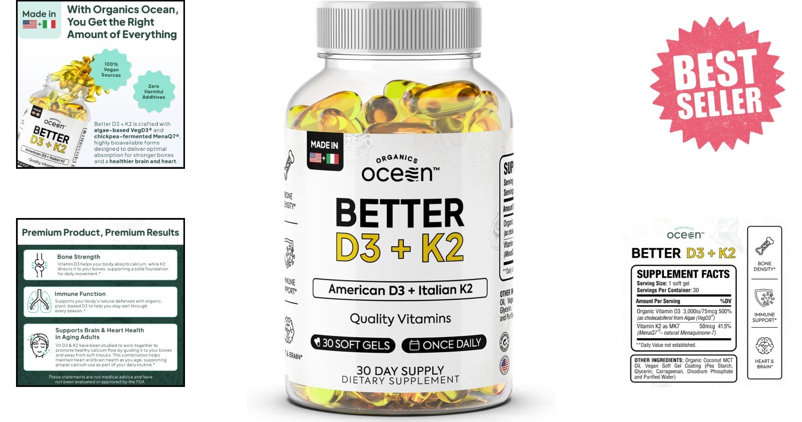 Maximum Bioavailable Better D3 + K2 – 3,000 IU Softgels for Optimal Health