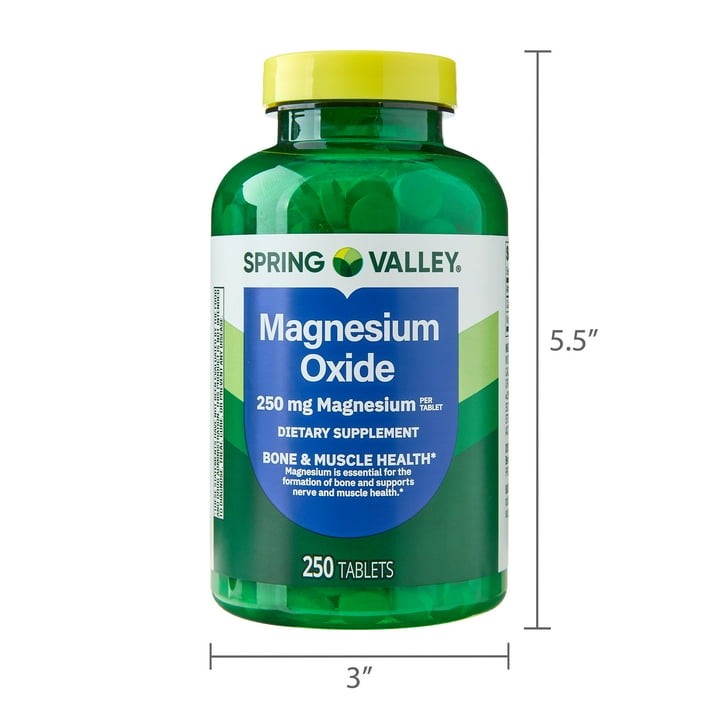 Spring Valley Magnesium Bone & Muscle Health Tablets 250 mg, 250 Count