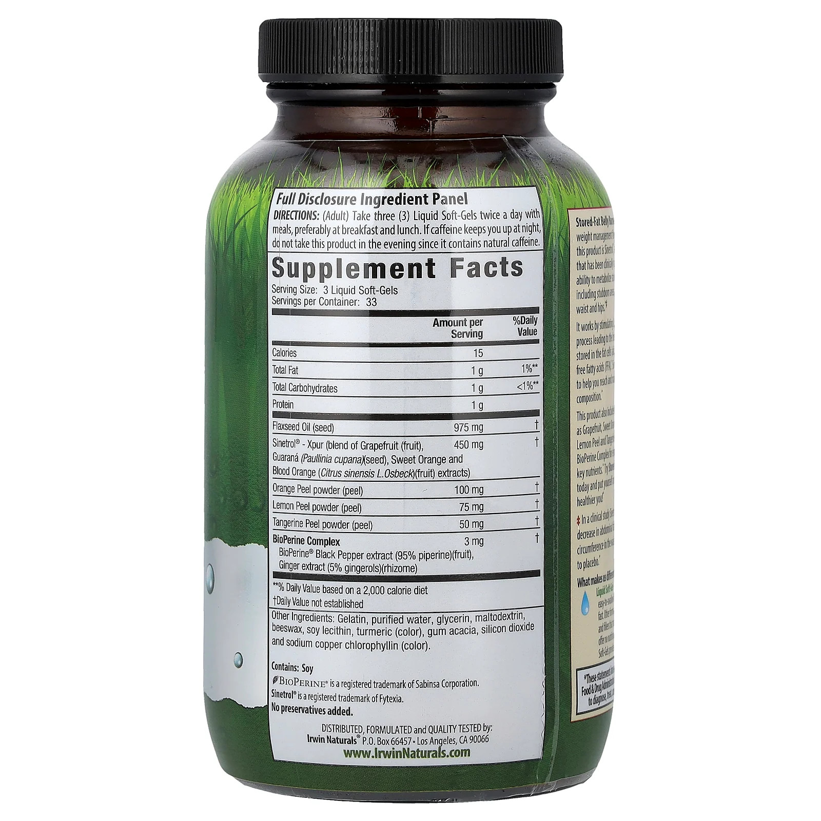 2 X Irwin Naturals, Stored-Fat Belly Burner�, 100 Liquid Soft-Gels