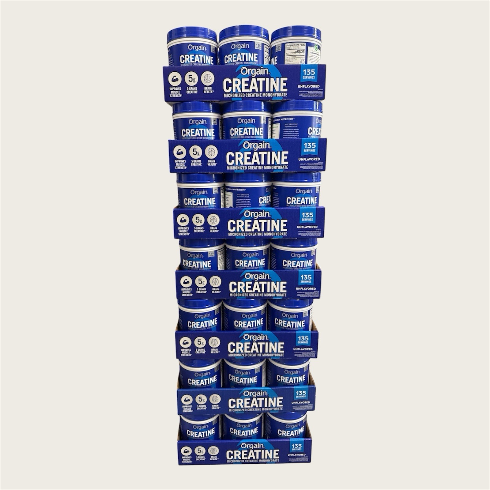 Orgain Creatine Monohydrate Powder, Micronized Unflavored 23.8 oz 135 Servings