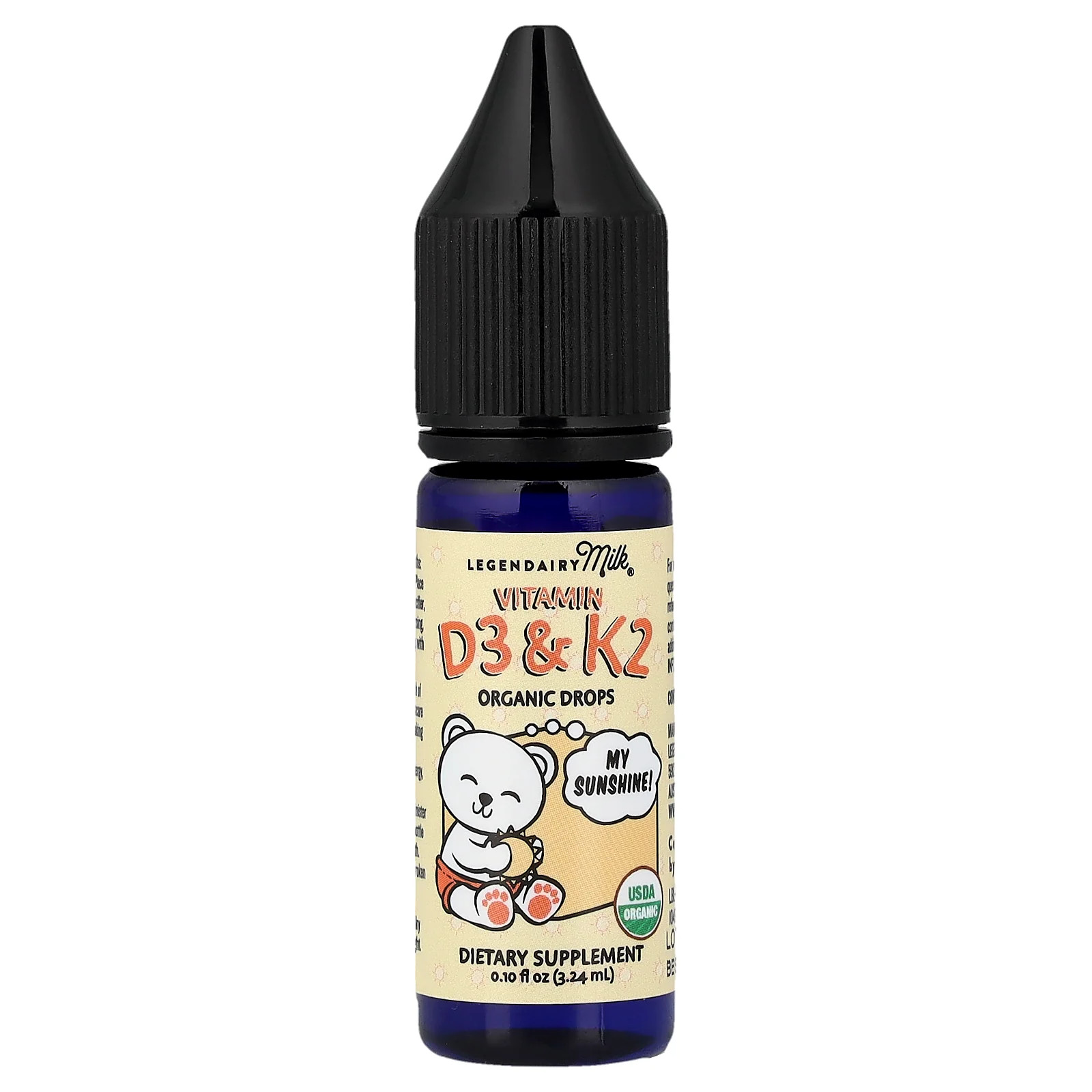 2 X Legendairy Milk, Vitamin D3 & K2 Organic Drops, 0+ Months, 0.1 fl oz (3.24
