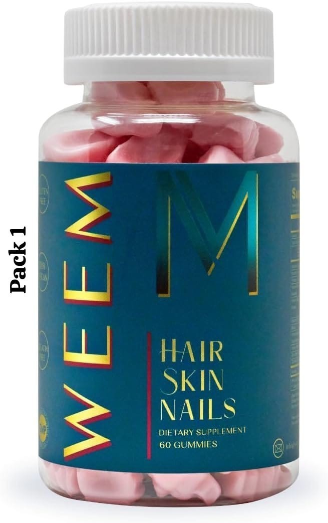2Pack WEEM Hair Skin and Nails Gummies Supports Healthy Hair 60ct EXP 2027