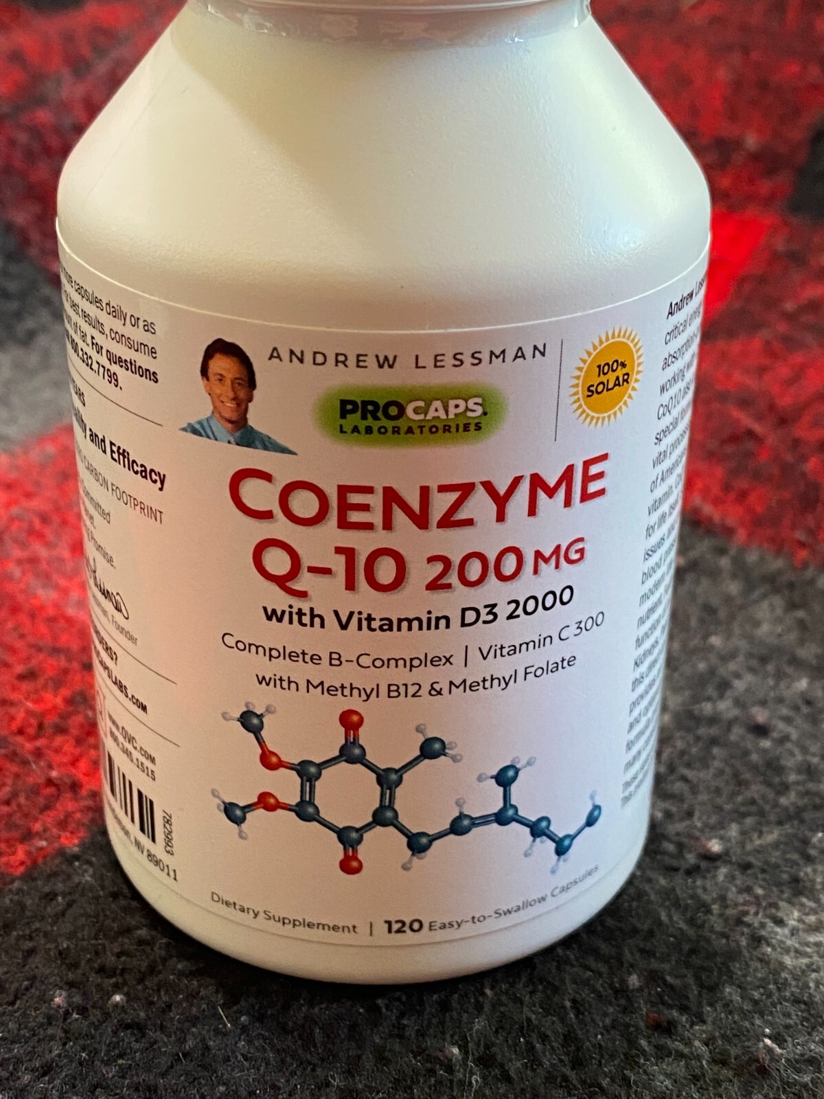 Andrew Lessman CoEnzyme Q-10 200 MG with D3 2000 IU 120 Capsules Exp 02/28/2026