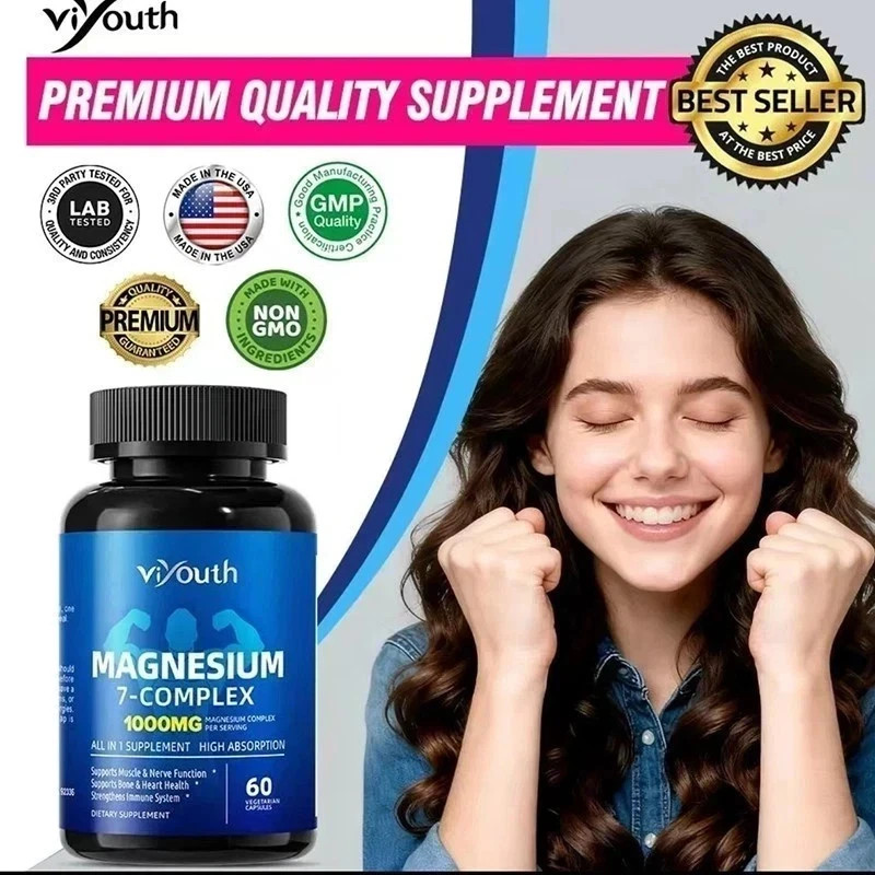 Viyouth Magnesium 7 Complex – Supports Sleep & Bone Health – 120ct