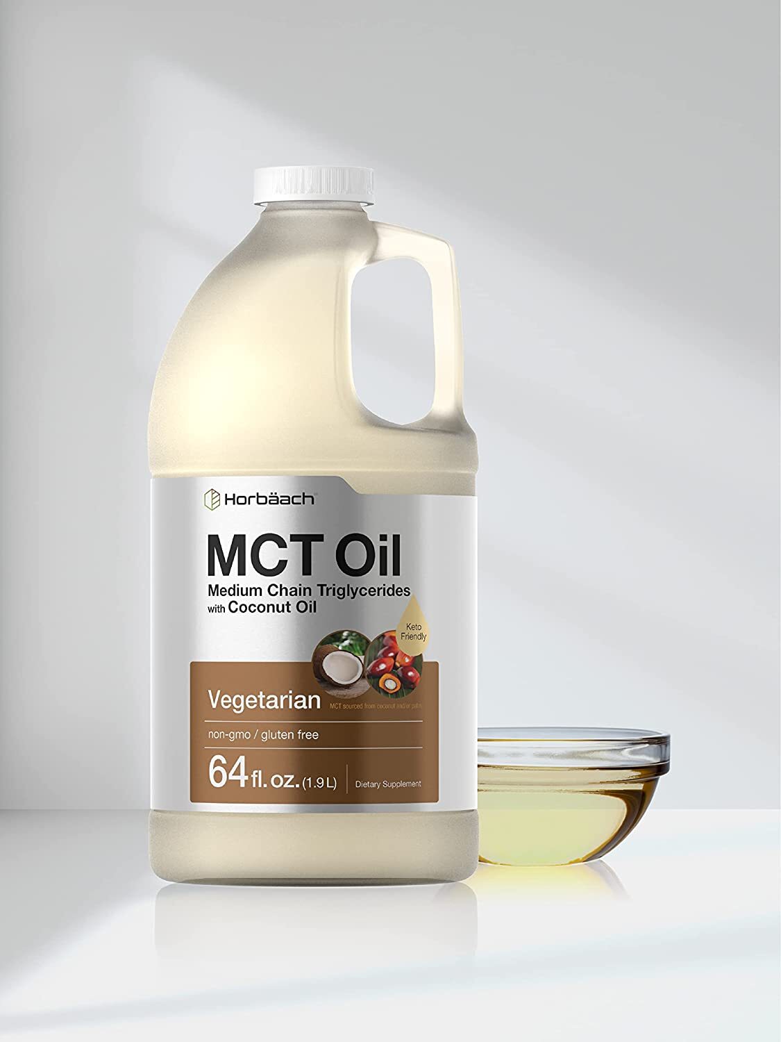 MCT Oil | 64 oz | Keto & Unflavored | Vegetarian | 100% Pure | by Horbaach