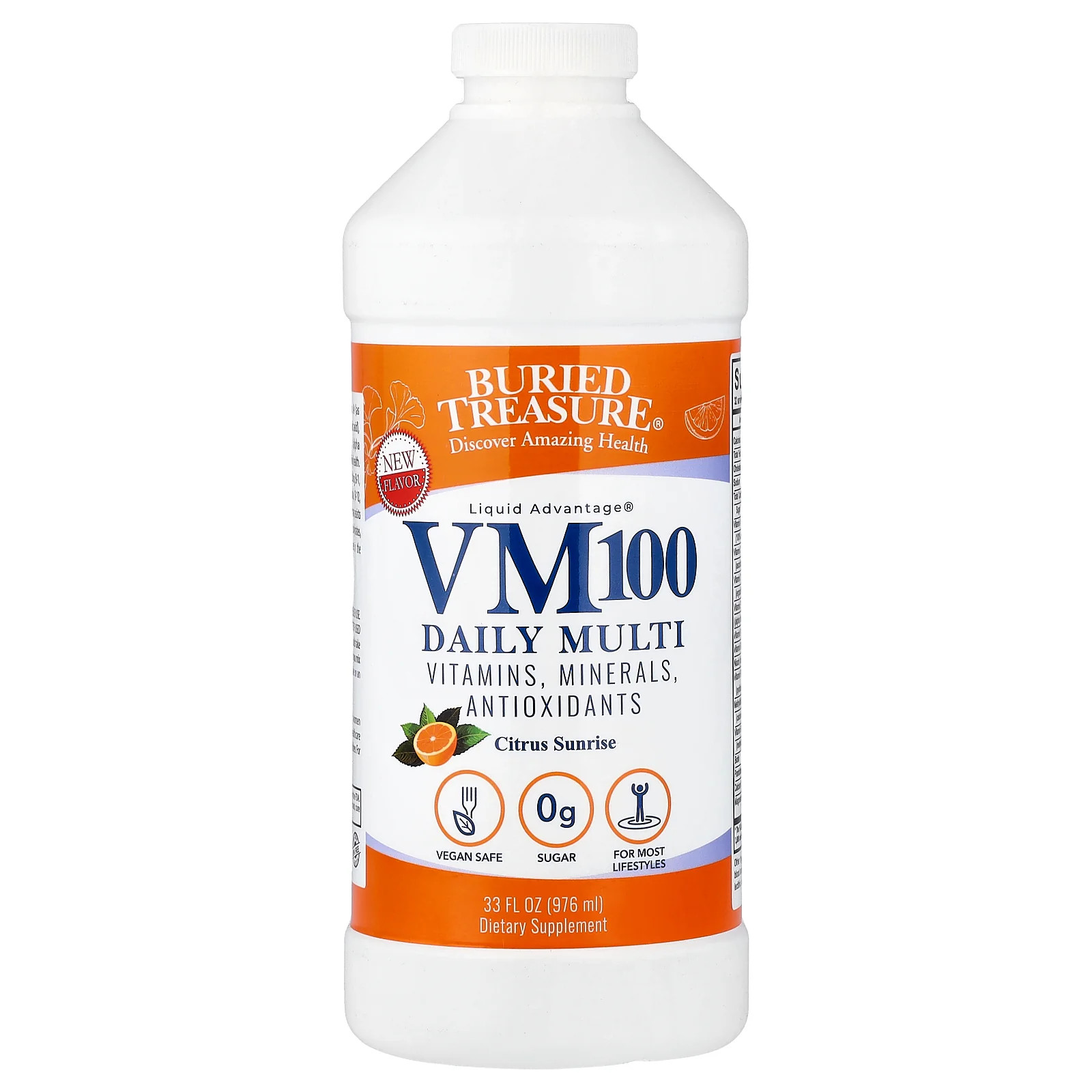 2 X Buried Treasure, Liquid Advantage�, VM100 Daily Multi, Citrus Sunrise, 33 f