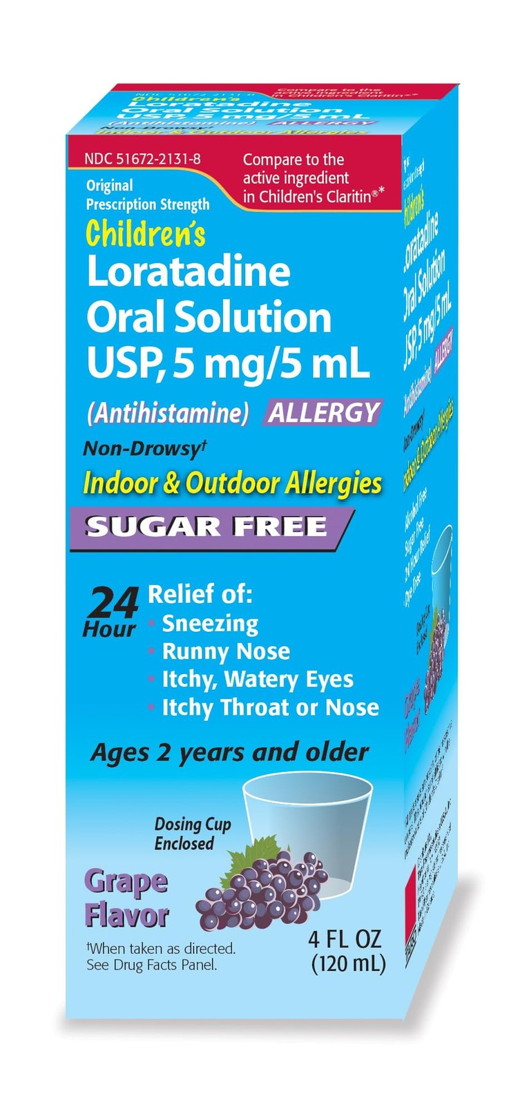 Children’s Oral Solution, Grape Flavor, Non-Drowsy 24h Relief of Sneezing,