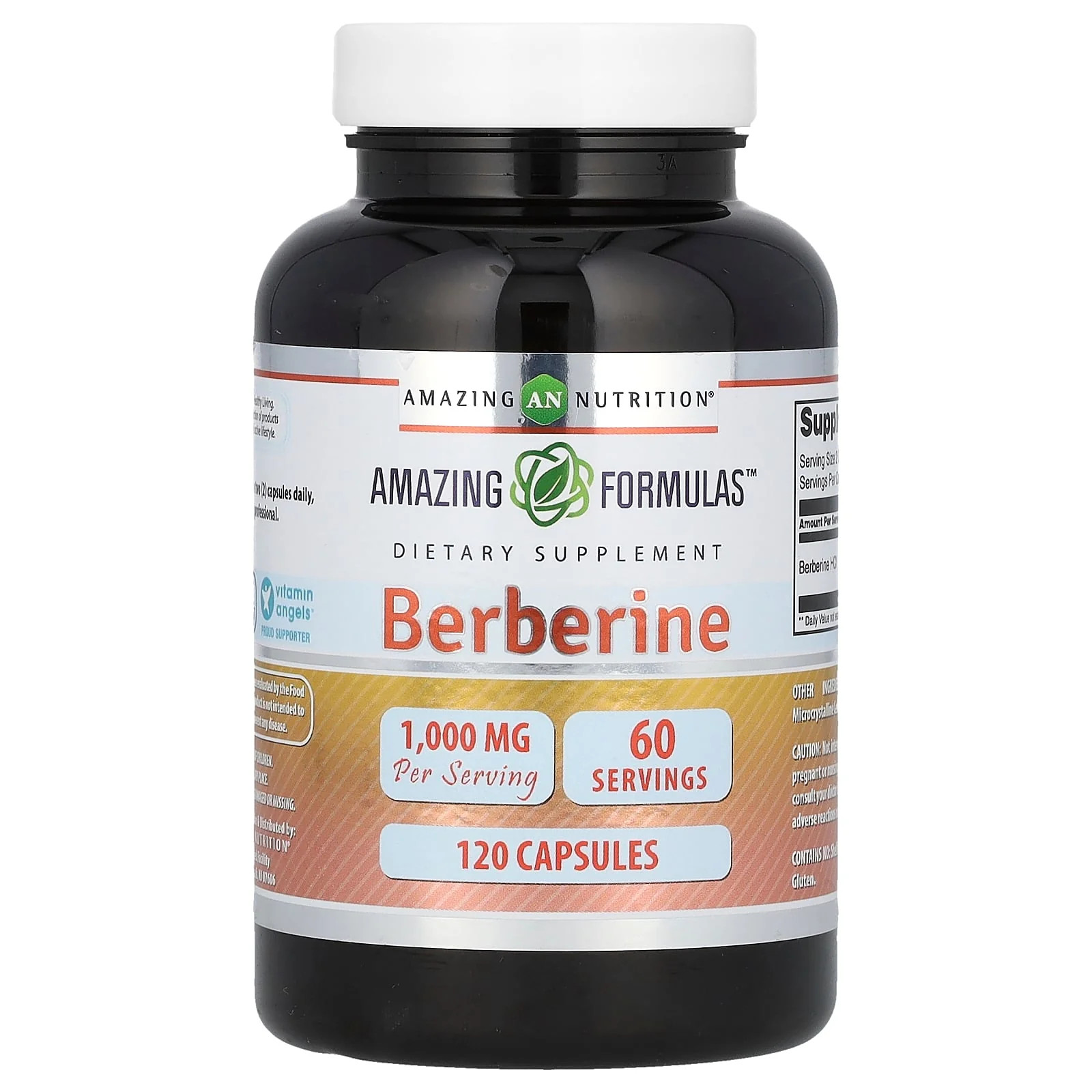 2 X Amazing Nutrition, Berberine, 120 Capsules (500 mg per Capsule)