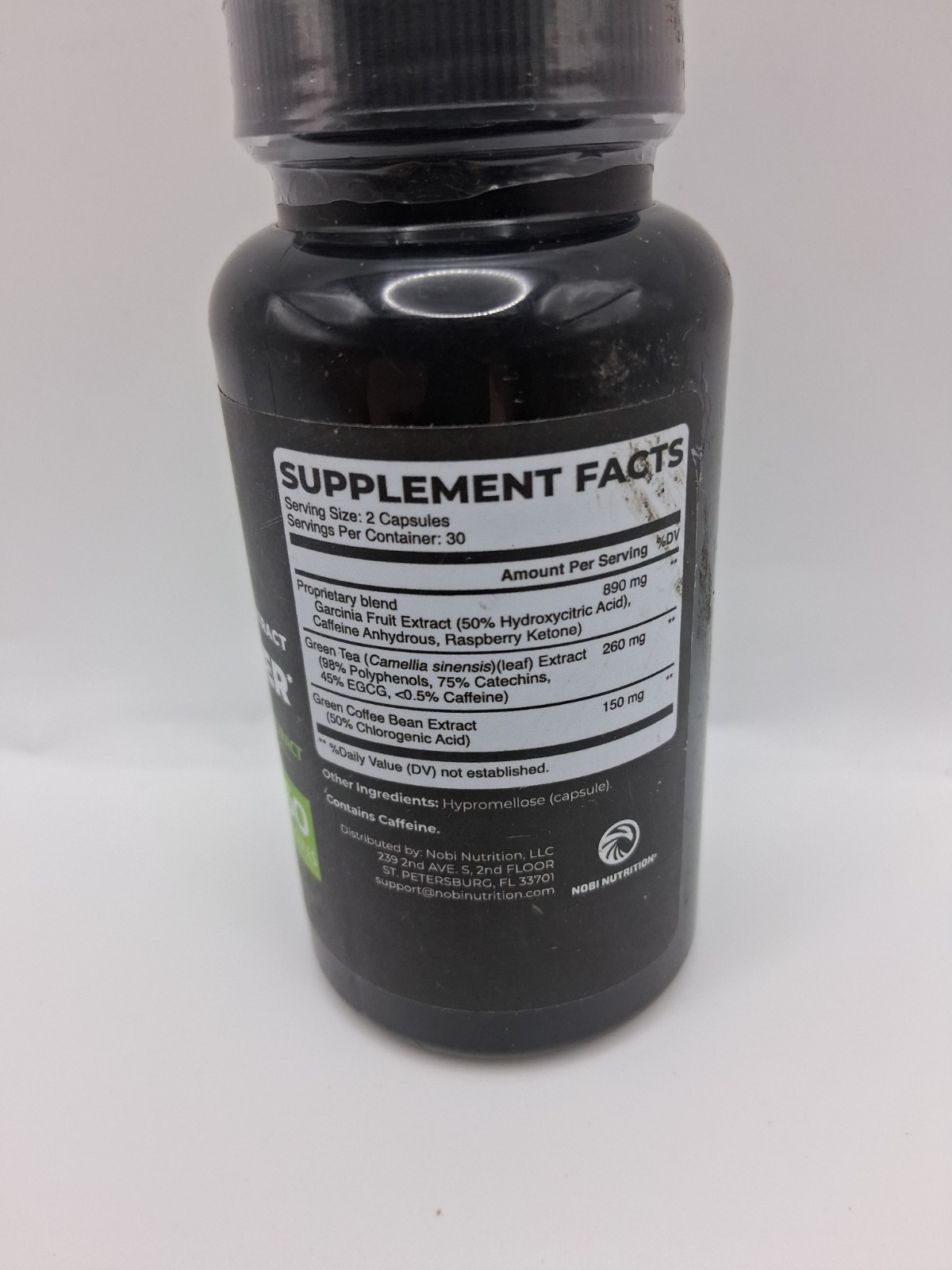 Nobi Green Tea Extract Weight Loss Pills Fat Burning Capsules, 60ct Exp 5/2026