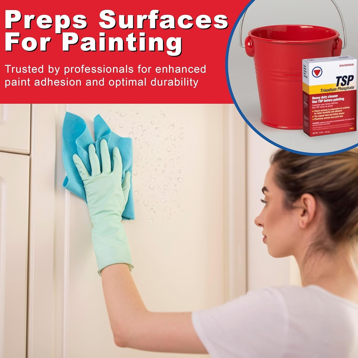 16oz TSP Cleaning Powder – Surface Preparation & Mildew Removal for Fresh Coats