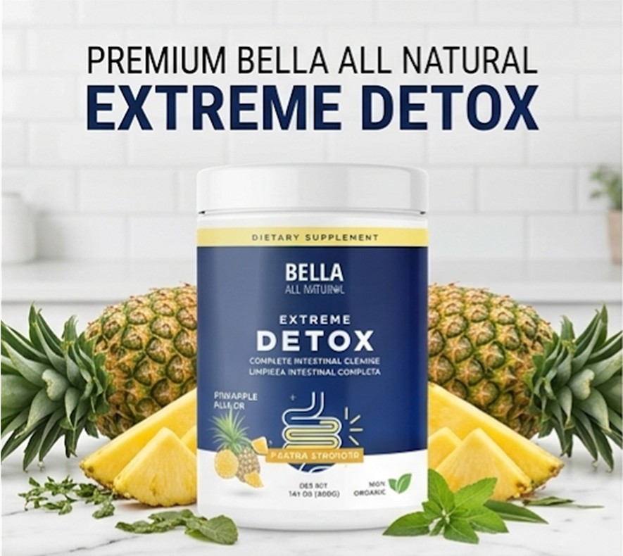 2-Pack Bella All Natural Extreme Detox Intestinal Cleanse Pineapple Powder 800g