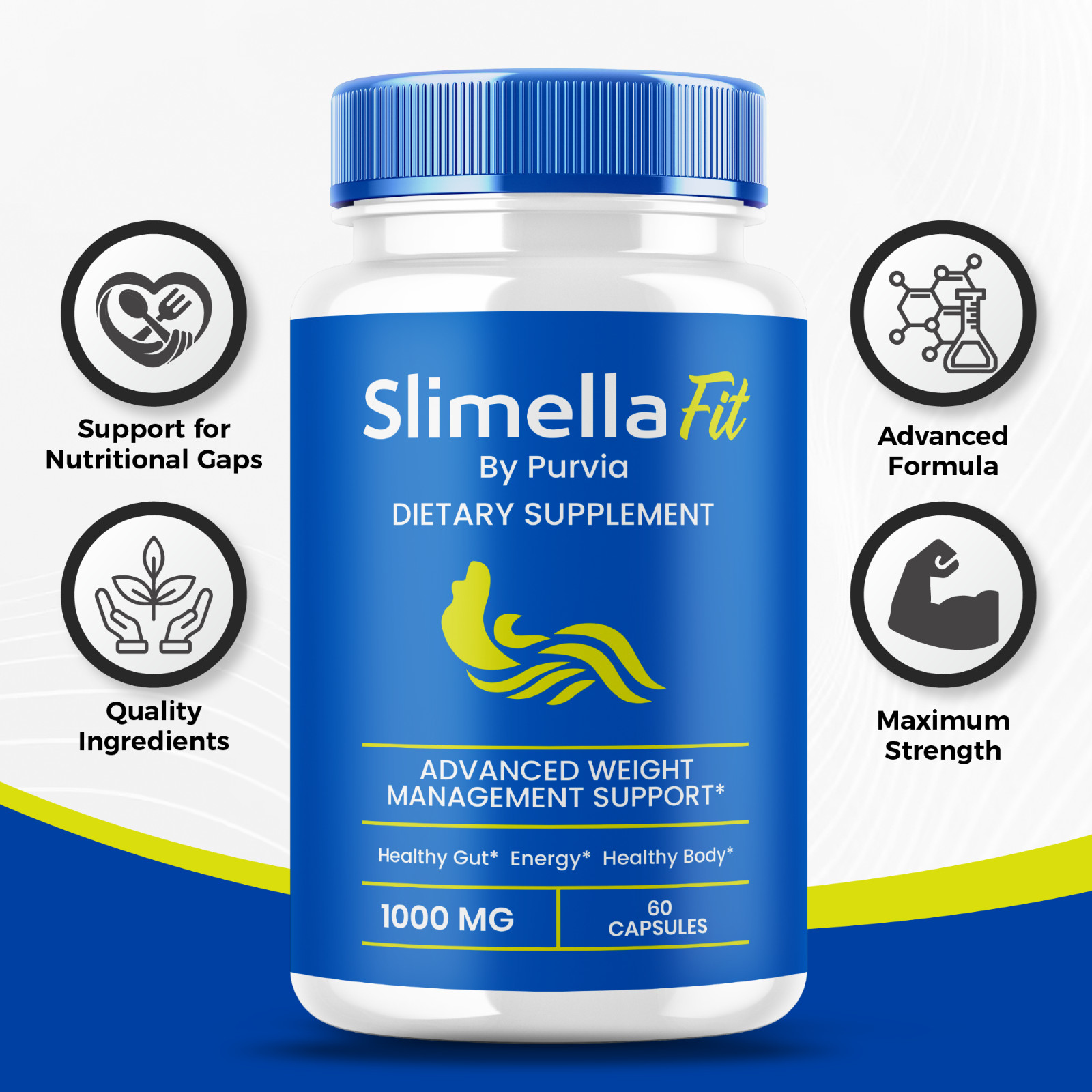 Slimella Fit Pills Support Capsules Official Advanced Formula Wellness (5 Pack)