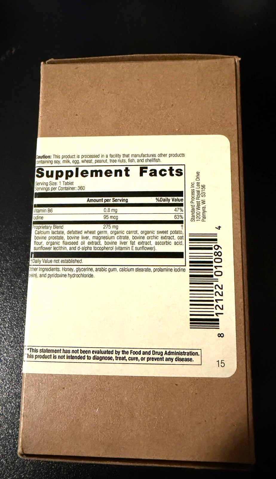 Standard Process Cataplex F Tablets 360 Tablets Fat Metabolism | Exp 1/18/2025