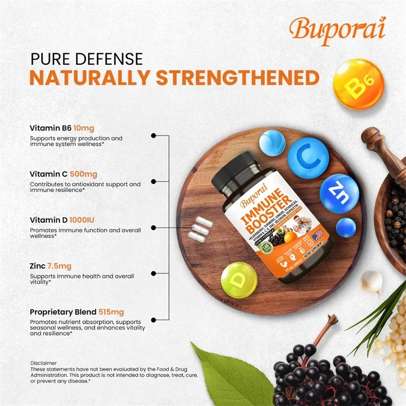 Immune Booster 240pcs, Promotes Energy Production,Enhances The Body’s Resistance