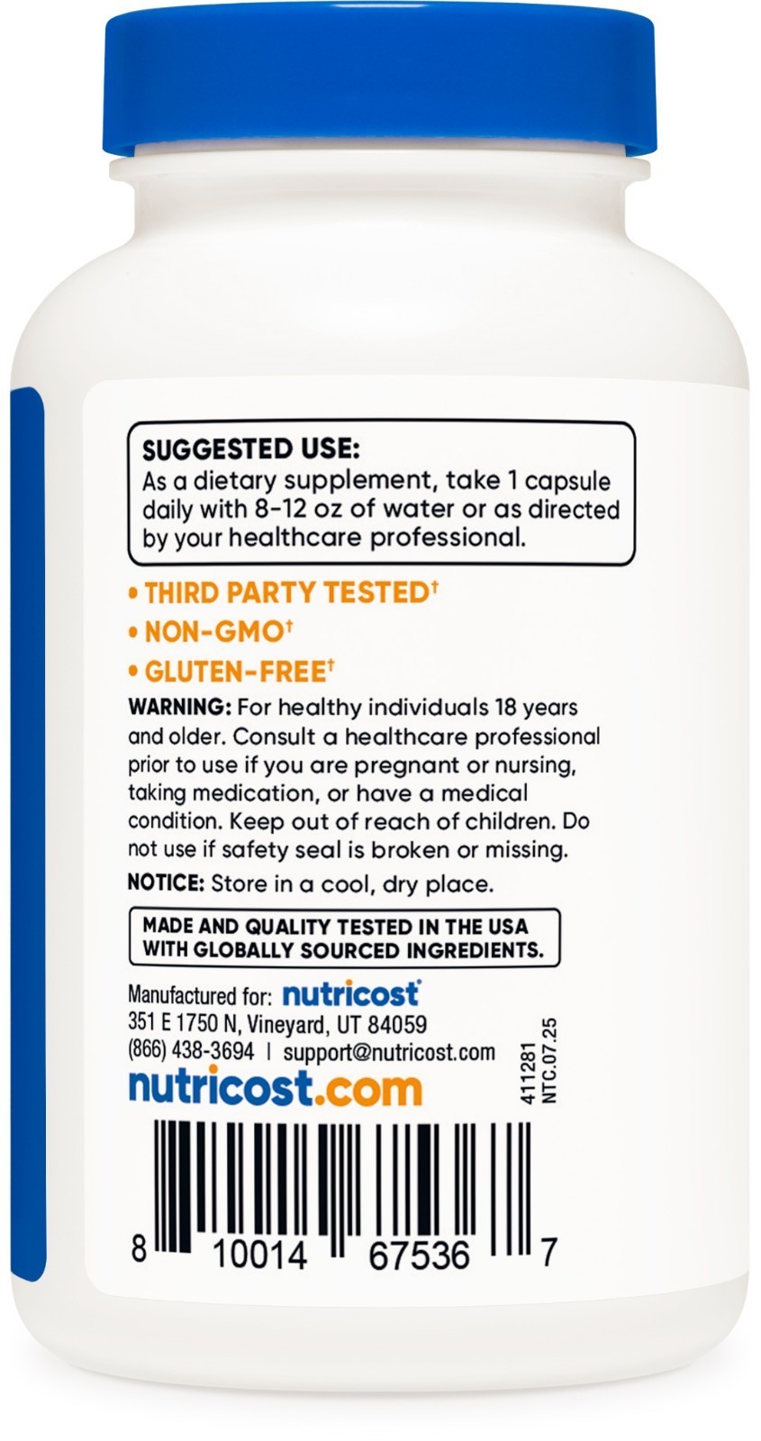 HOT-Nutricost N-Acetyl L-Cysteine (NAC) 600mg, 120 Vegan Capsules – Non-GMO
