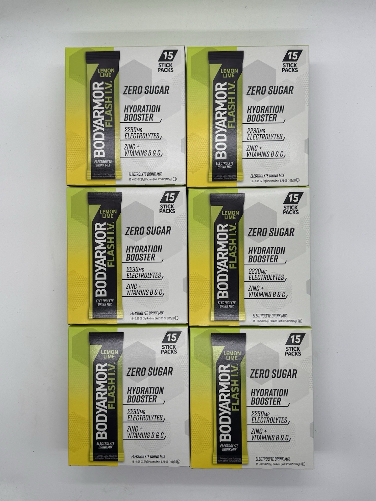 Case of 90 BODYARMOR Flash IV Electrolyte Lemon Lime Zero Sugar Mix BBD 01/2025
