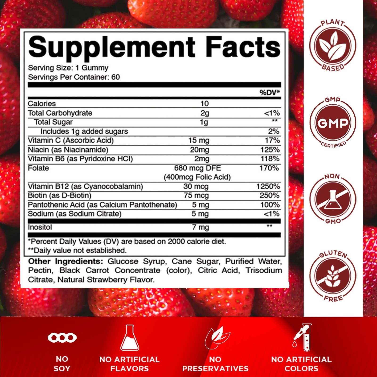 (3 Pack) Vitamatic Vitamin B Complex Gummies with Vitamin C & Inositol