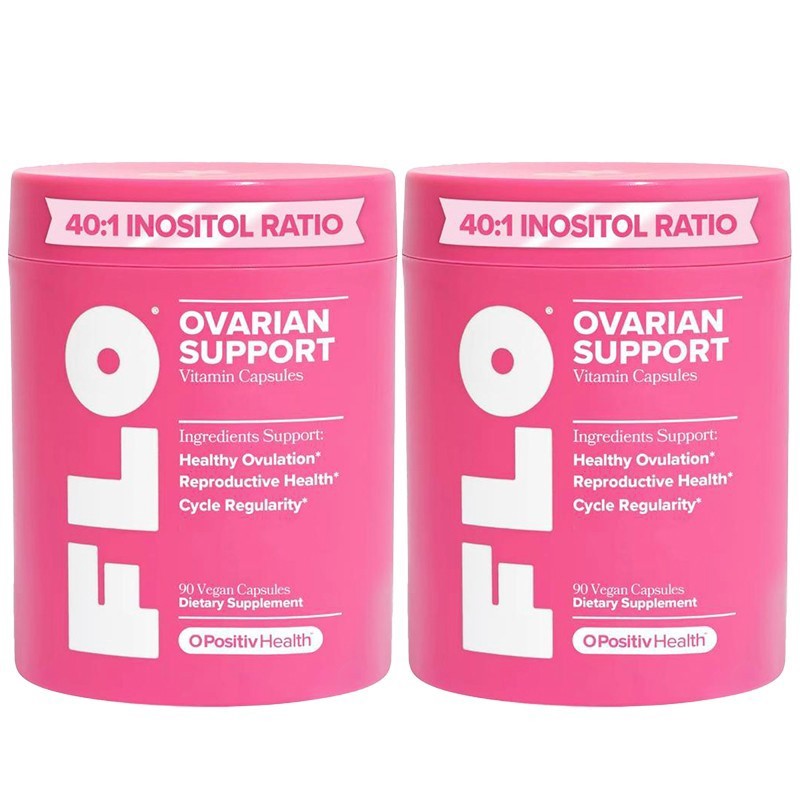 2 BOTTLES-O Positiv FLO Ovarian Support Vitamin-Women’s Ovarian Health & Hormone