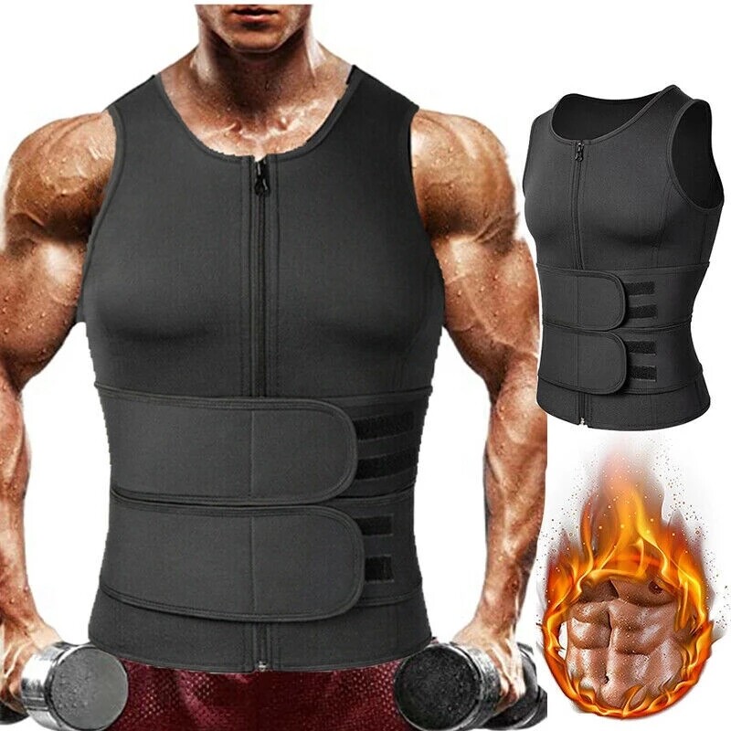 Men Compression Slimming Body Shaper Vest Workout Tank Tops Abs Abdomen Shirts
