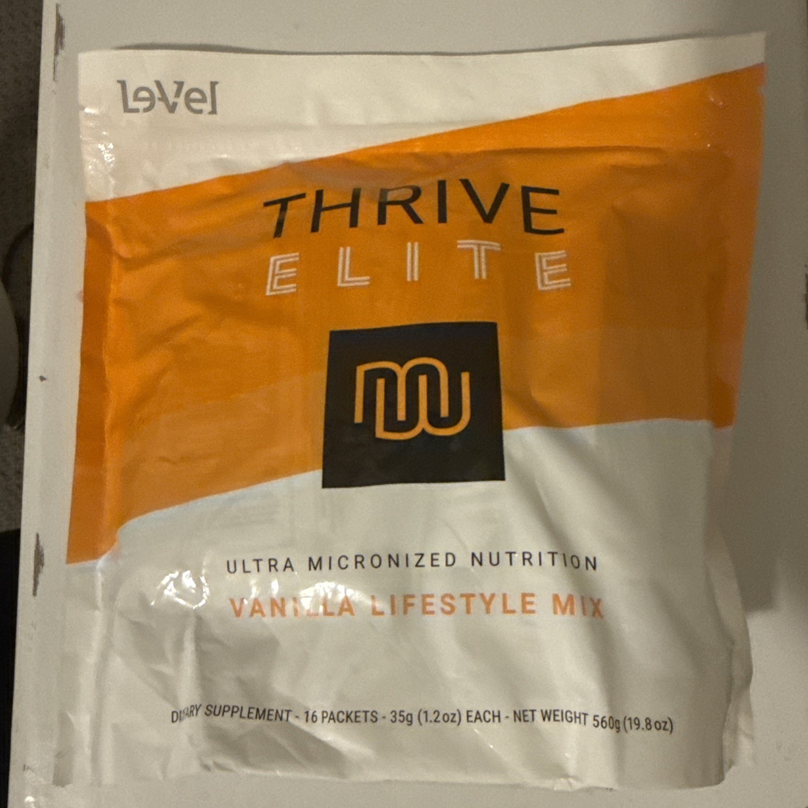 THRIVE Elite Vanilla lifestyle Mix Dietary Supplement 16 Packets Expired 09/2025