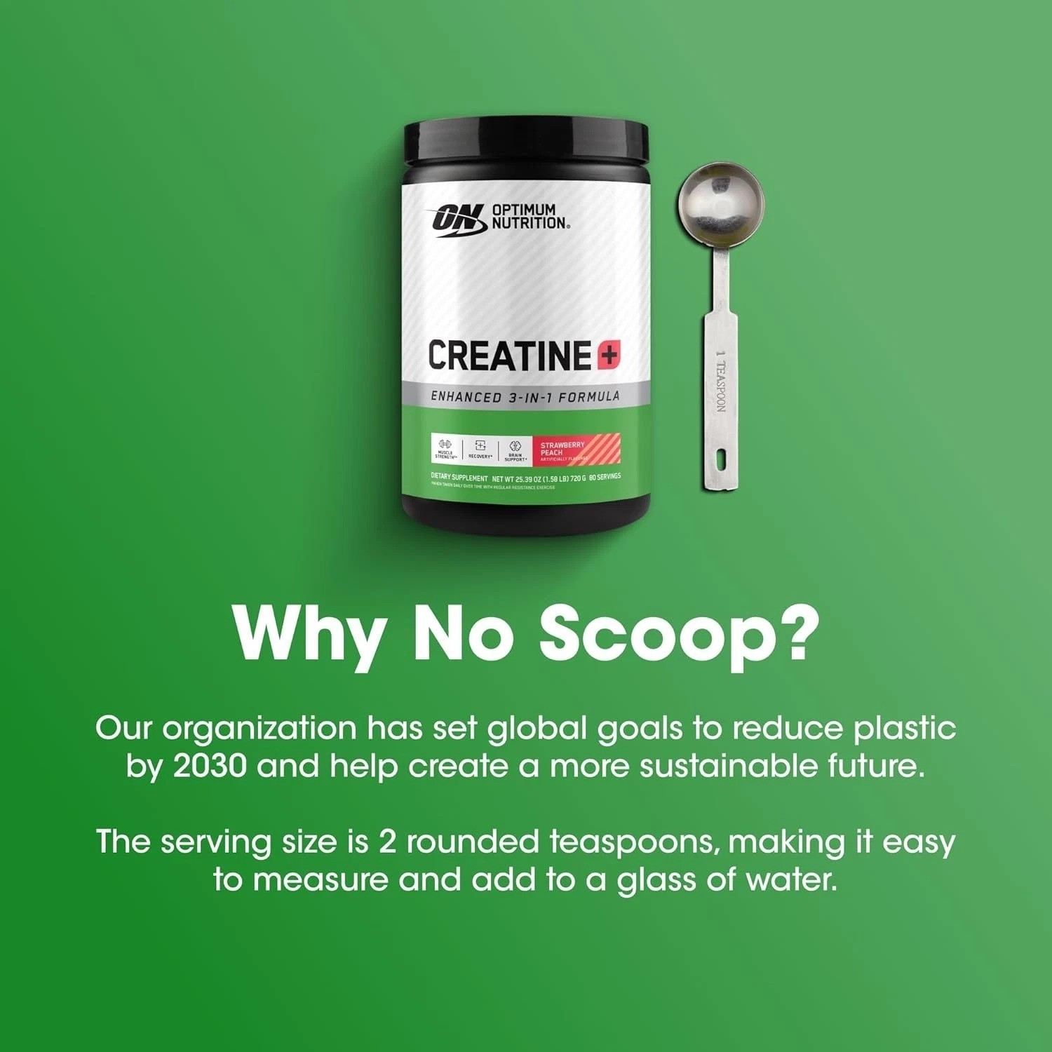 Strawberry Peach Creatine Monohydrate 720g – 80 Servings for Muscle Strength