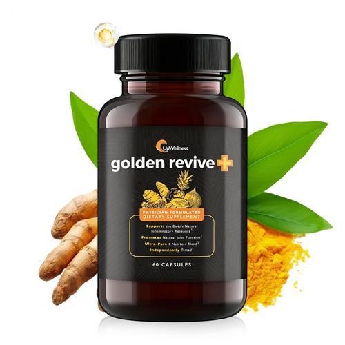 UpWellness Golden Revive+Joint Support Supplement Featuring Turmeric 60 Capsules
