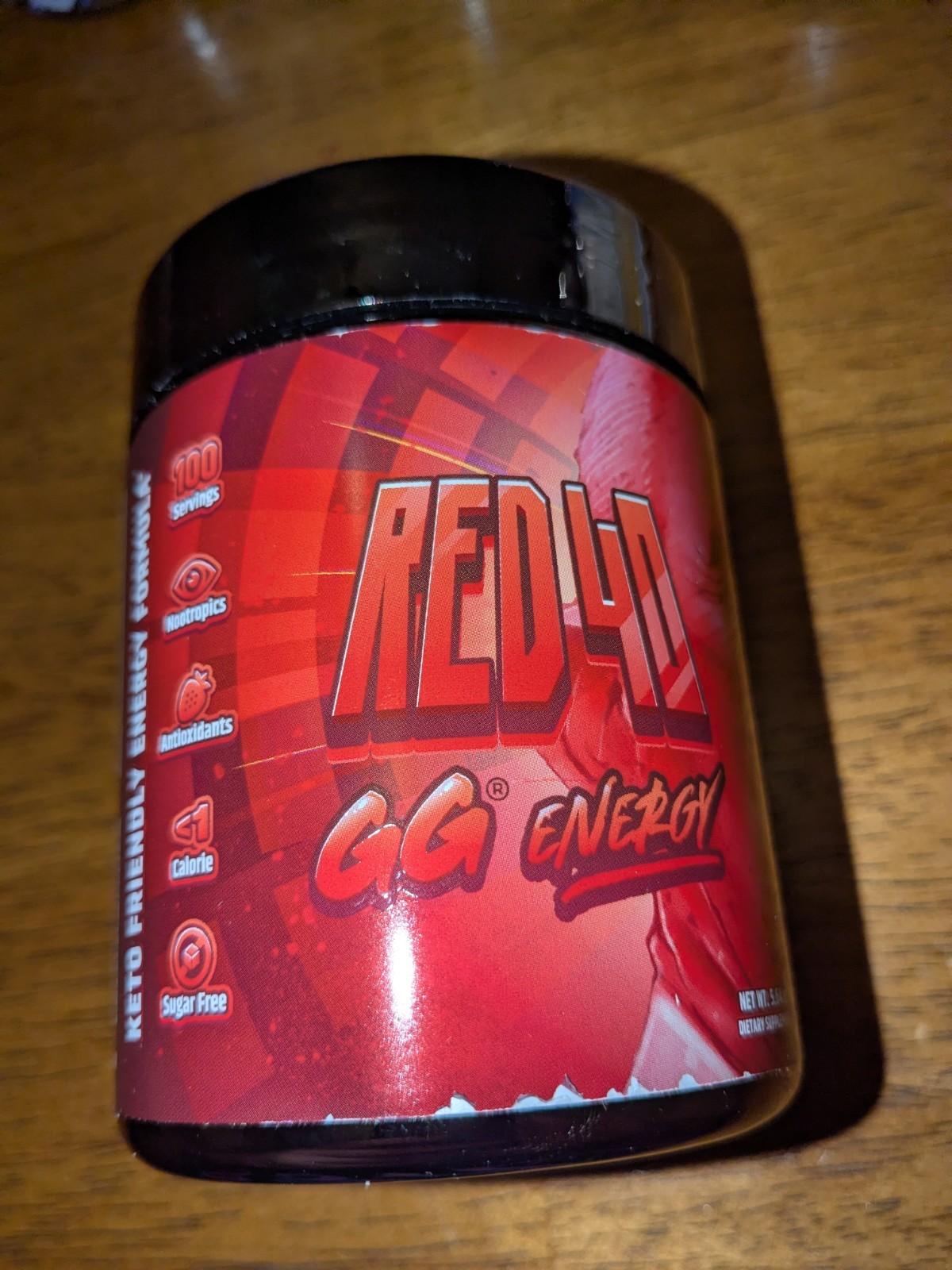 GamerSupps : GG Energy Tub Dietary Supplement – Red 40 – New & Sealed