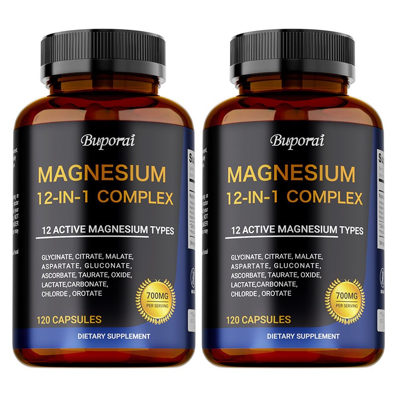 12-in-1Magnesium Complex 240pcs-Muscle Recovery,Sleep Aid,Cardiovascular Support