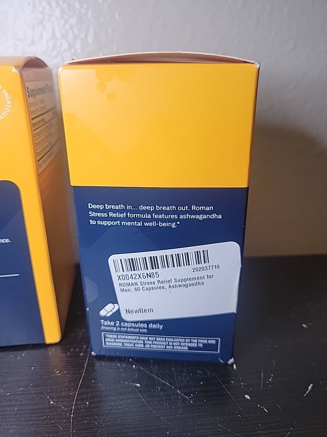 Lot Of 2 Roman Sress Relief Ashwagandha 60 Capsules Each 8/2025