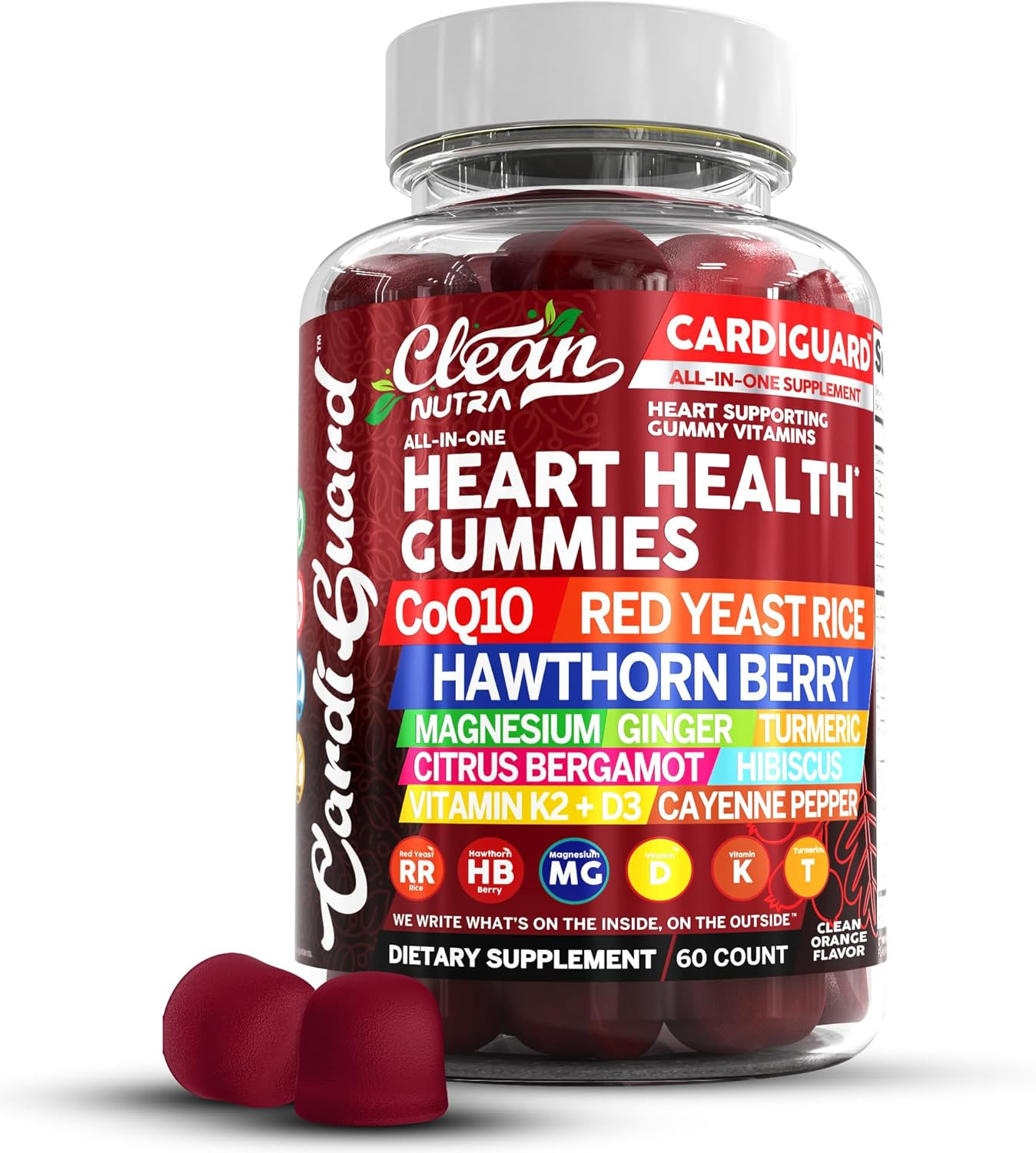 Coq10 Gummies | Red Yeast Rice Hawthorn Berry Ginger Turmeric Citrus Bergamot Hi