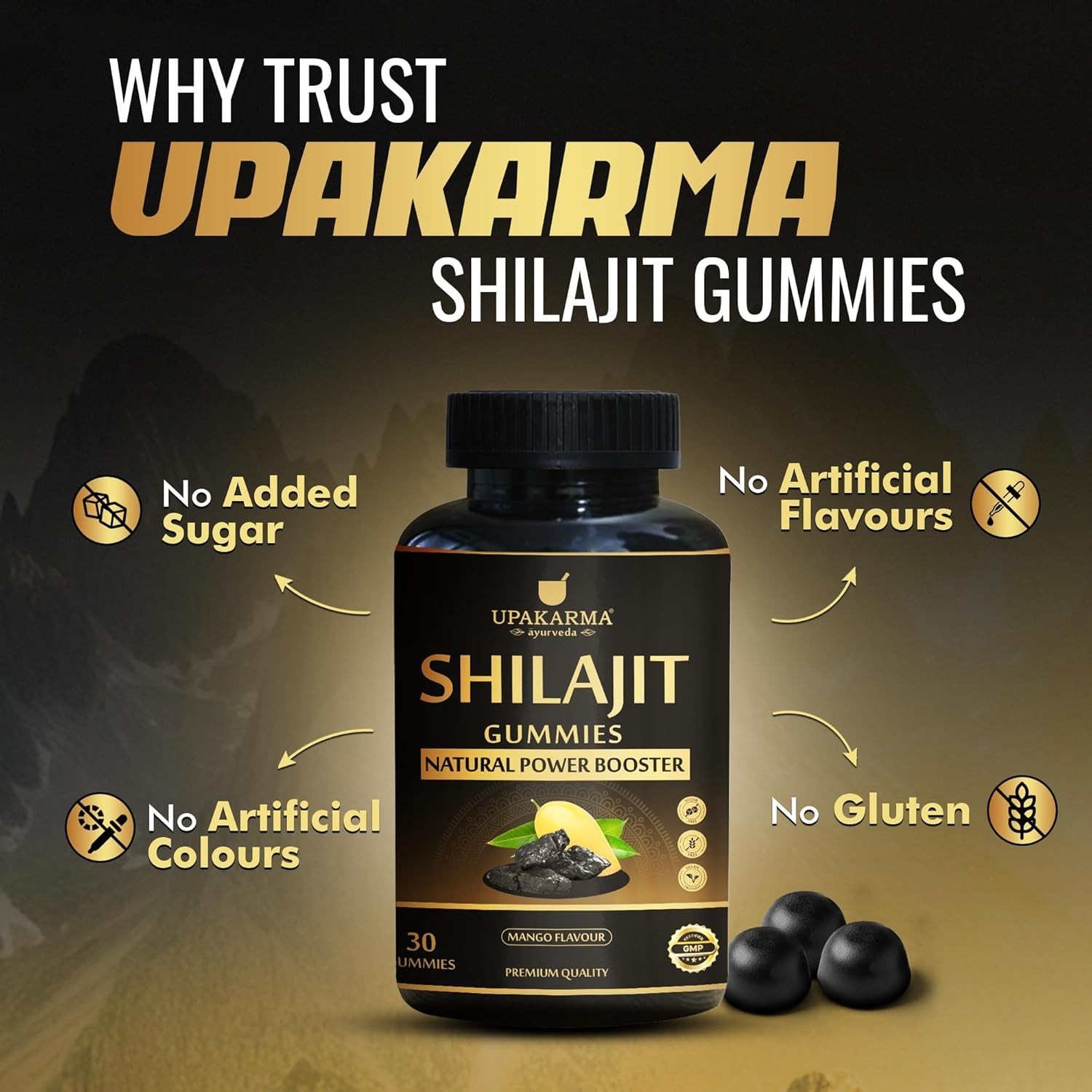 Get Hard Fast Acting /Rock Hard Play Time Male Performance 30 shilajit gummies