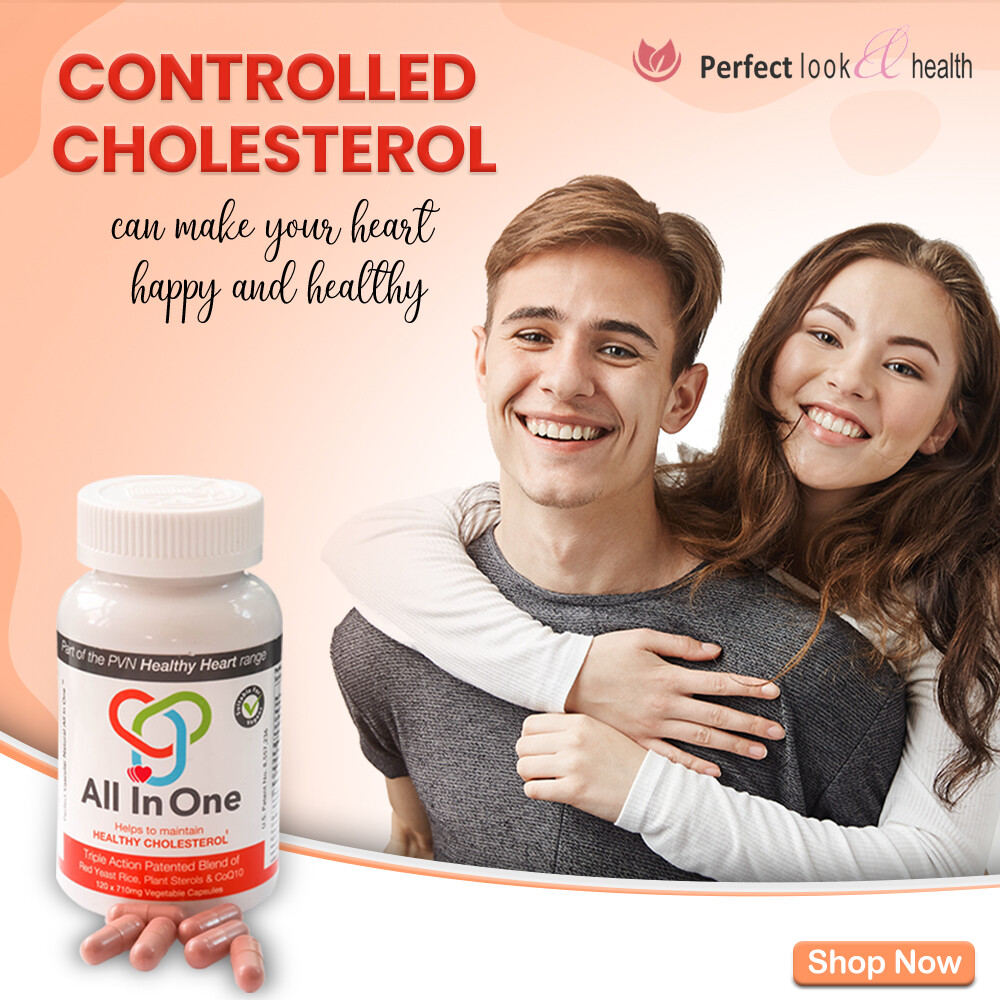 All in One- heart health supplement 120 capsule with red yeast rice & coq10