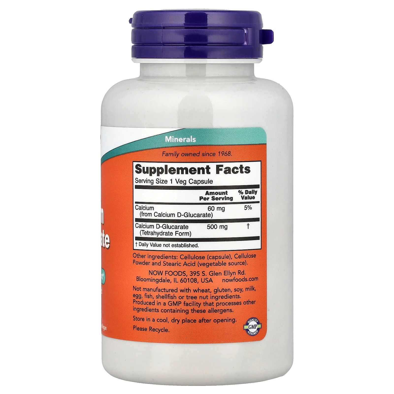 2 X NOW Foods, Calcium D-Glucarate, 500 mg, 90 Veg Capsules
